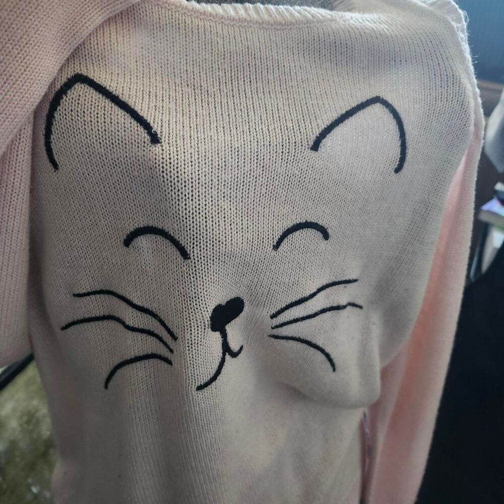Hot-topic Women's Pink and Cream Jumper